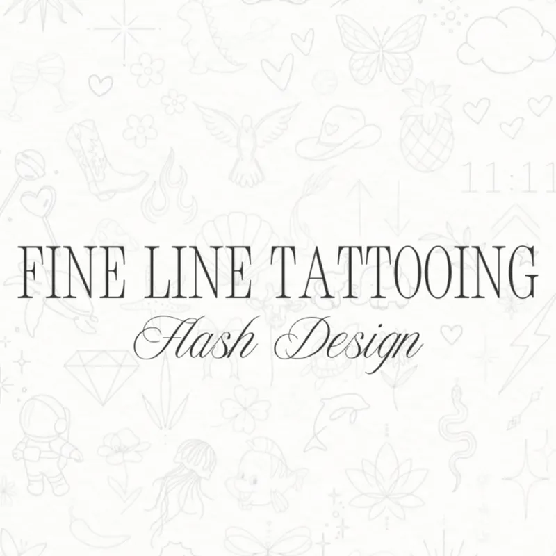 Delicate fine line motifs from Kura Studio’s flash design service artwork